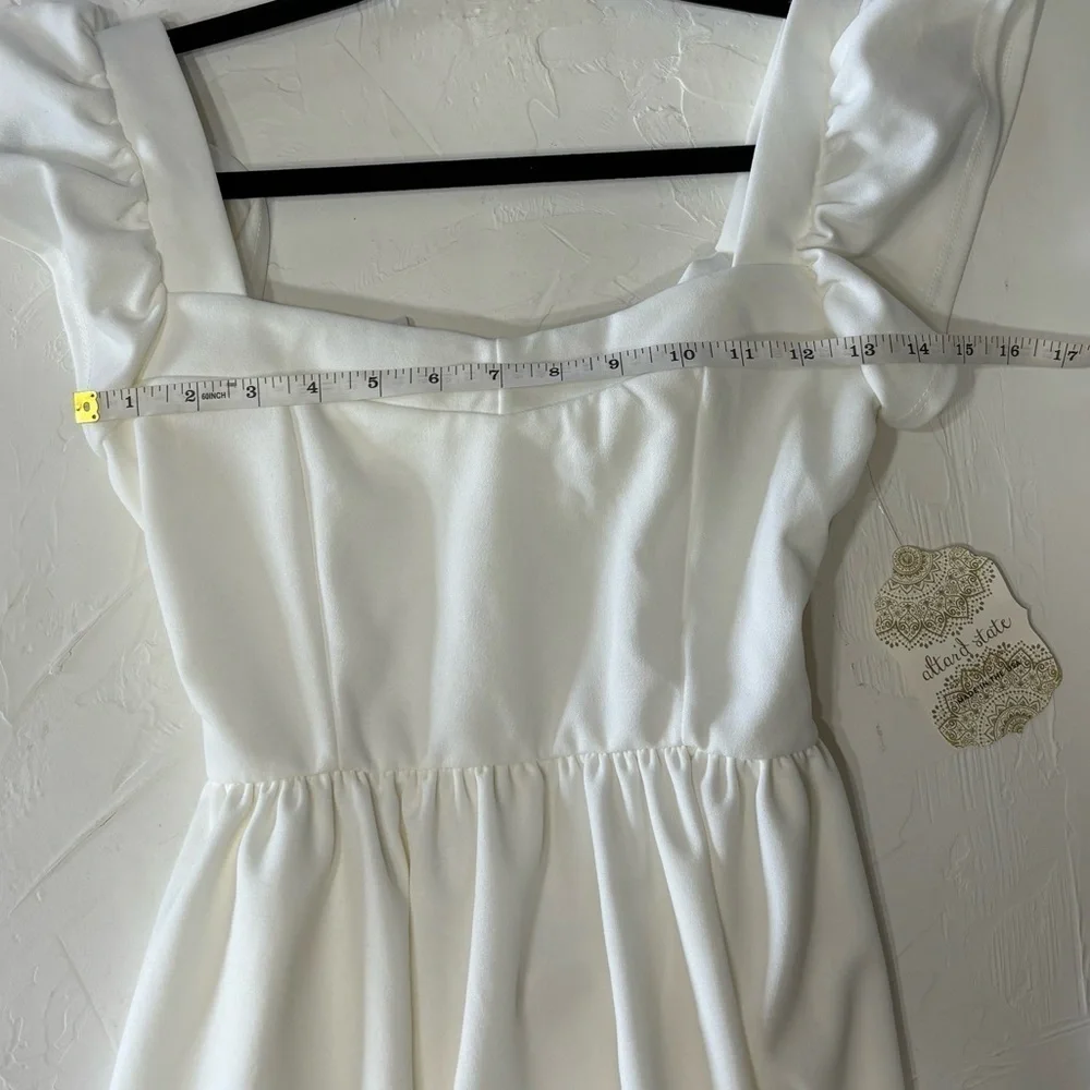 Altar’d State White Flutter Sleeve Mini Dress - Picture 8 of 10